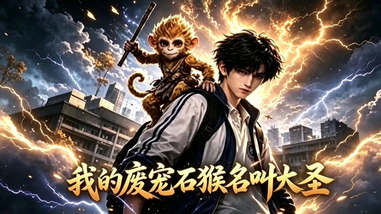 Anime 我的废宠石猴名叫大圣 别人选酿酒石猴我领养耍棍废宠大圣