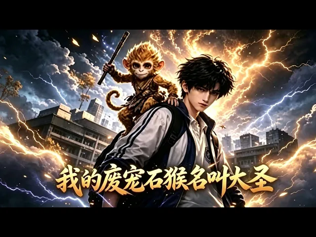 Anime 我的废宠石猴名叫大圣 别人选酿酒石猴我领养耍棍废宠大圣