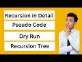 Lecture 1 A Recursion concept in Detail Dry Run Recursion tree