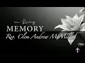 Homegoing services for Rev Clem Andrew McMillan