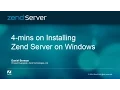 4-mins on Installing Zend Server on Windows