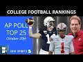 AP Poll College Football Top 25 Rankings For Week 8 Tua Tagovailoa Injury Update