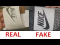 Nike slides real vs fake How to spot fake NIke Benassi slides and slippers