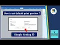 How to set default print before printing in Tally Prime Print Configuration Print