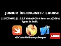 SECTION 2 2 2 7 Value POP Reference OOPs Types in Swift