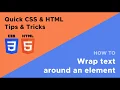 How to wrap text around any element using CSS HTML