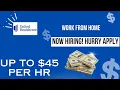 UHG Hiring Again High paying Paid training Make up to 45 per hr 4 easy work from home remote