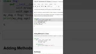 Python OOP Classes and Instances 100 Days of Programming Day 41