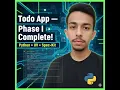 Todo In-Memory Python CLI App Phase I Complete Python UV Spec-Kit