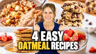4 HEALTHY OATMEAL RECIPES  pancakes, cookies, & more!