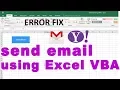 gmail vba automation smtp error fix - gmail via Excel automation