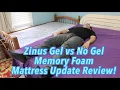 Zinus Gel vs Non Gel Memory Foam Mattress Update Review