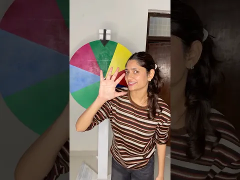 Colour wheel challenge with Anamika🤩|#shorts #challenge