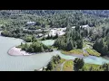 Birds-eye view of Mendenhall Lake after Suicide Basin dam releases