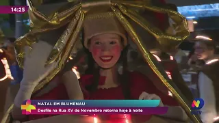 Natal em Blumenau: desfile na Rua XV de Novembro retorna hoje à noite