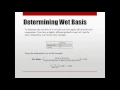 Wet and Dry Basis