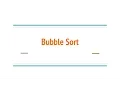 DSA Bubble Sort