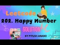 LeetCode 202 Happy Number in Java Efficient Solution Tips by Piyush Anand