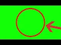 Red Circle with arrows Green Screen