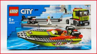 Lego City 60254 Race Boat Transporter Speed Build
