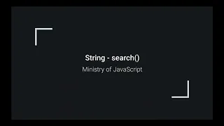 JavaScript String - search