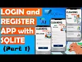 login and register app with SQLite in android studio 2023 part 1