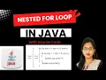 Nested for loop