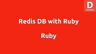 Ruby Redis DataBase Tutorial