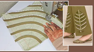 Very nice unique Dori with net fabric trouser design// नेट के कपड़े का स्टाइलिश ट्राउजर का डिजाइन