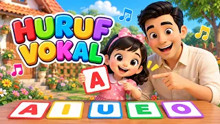 Huruf Vokal | Lagu Anak Indonesia | Animasi 3D Lucu | Indo Puppets