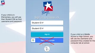 Logging into Classlink
