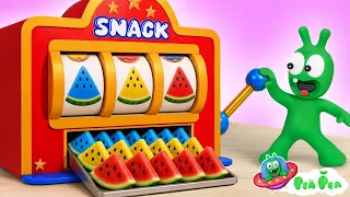 Pea Pea Explores the Lucky Watermelon Vending Machine! 🍉 - Cartoon for kids