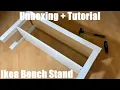 Ikea 502 432 99 Lack To Bench Stand For Plasma LED White Unboxing and instructions