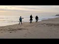 ALESSANDRA LIU getting chased down the beach on my first short film