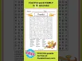 Thanksgiving Word Search - Find FAMILY
