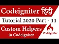 How to Create Custom Helper in Codeigniter Codeigniter Tutorial in Hindi Part - 11 learn2smart