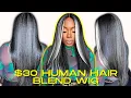Worth it NEW 38 WIG Laude Co VALE Lace Part HUMAN HAIR Blend Synthetic Wig