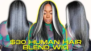 Worth it NEW 38 WIG Laude Co VALE Lace Part HUMAN HAIR Blend Synthetic Wig