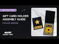 Police Badge Gift Card Holder Police Birt ay Card