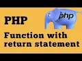 PHP For Beginners - Functions with a Return Value