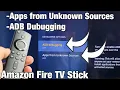 Fire TV Stick Turn ADB Debugging or Apps from Unknown Sources ON or OFF