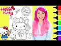 Coloring Hello Kitty Kawaii Coloring Page Ohuhu Art Markers