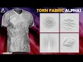 Torn Fabric Alphas Sculpting torn fabric in ZBrush