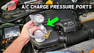 DODGE CHARGER AC CHARGE PORT LOCATION AC LOW PRESSURE PORT HIGH PRESSURE PORT