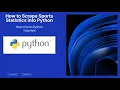 Web Scraping Sports Stats with Python Extract Data from Baseball Reference