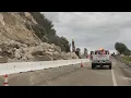 Highway 168 partially reopened after large rockslide