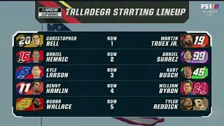 STARTING LINEUP FOR THE 2022 GEICO 500 - NASCAR CUP SERIES AT TALLADEGA