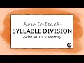 Teaching VCCCV Syllable Division