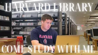 1 Hour Study with Me at Harvard Library Real Time Lo Fi Productive