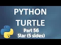 Python Turtle Tutorial Draw a 5-Sided Star Python for Beginners
